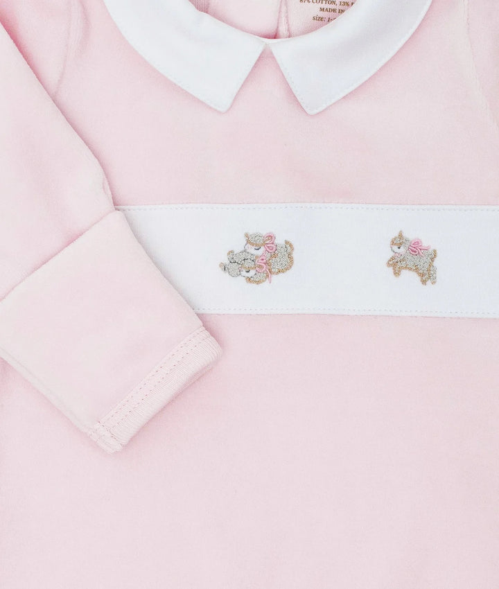 Counting Sheep Aubrey Footie  Pink