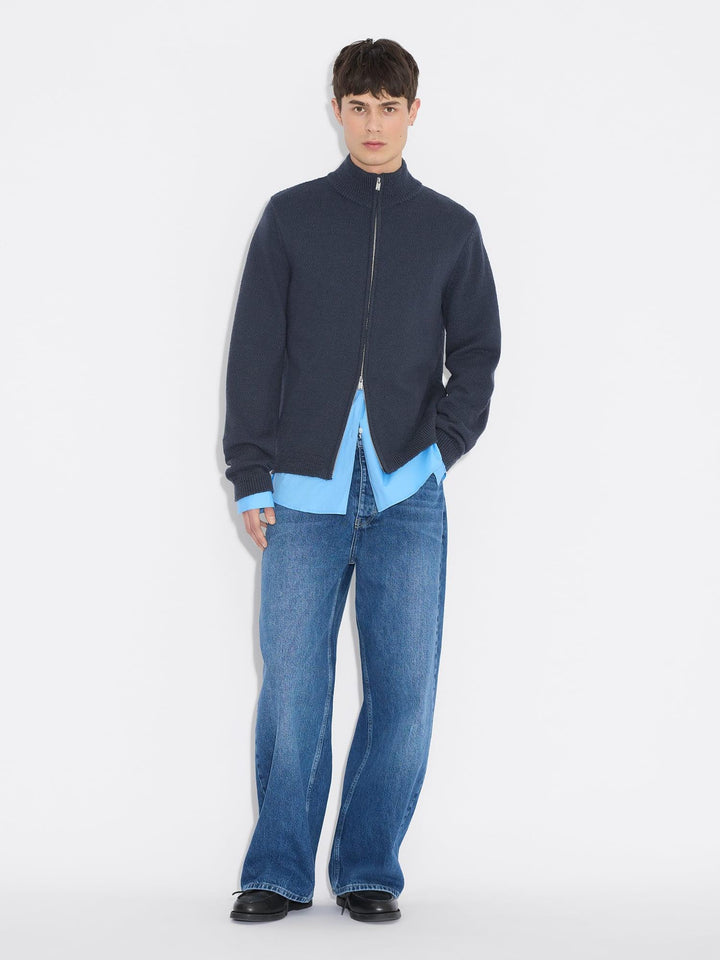 Atlantic Zip Cardgan  Navy