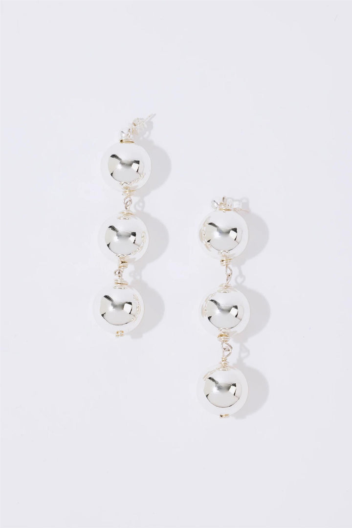 TRIO SPHERE EARRINGS  Silver