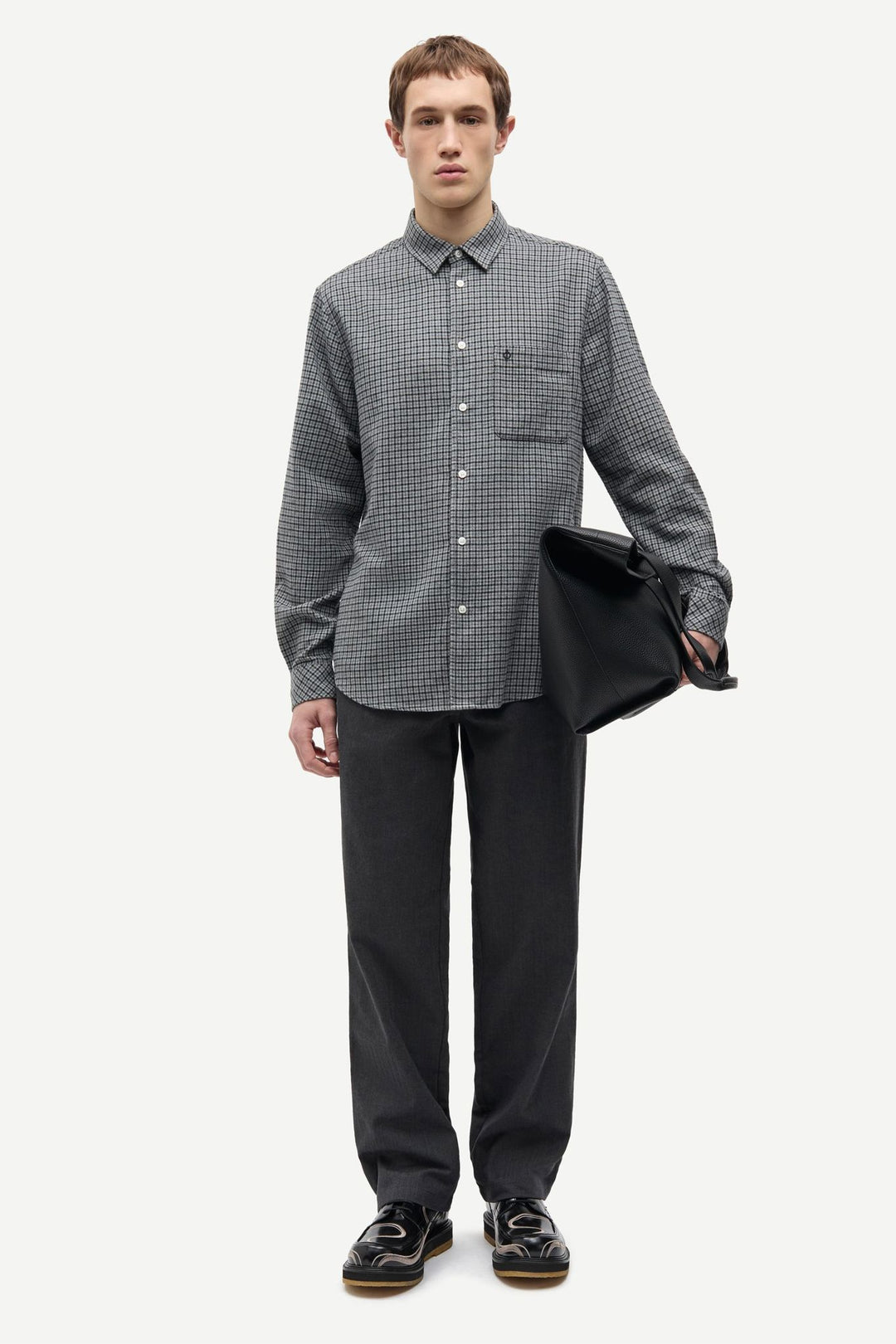Saliam Nj Shirt 15839  Grey Mel. Ch.
