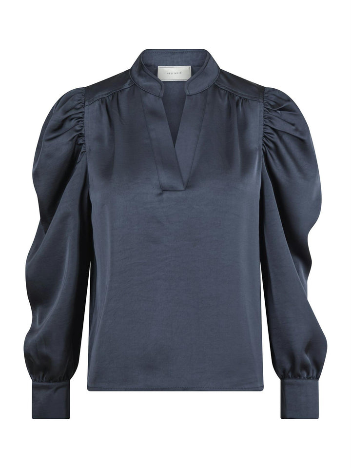 Rosslyn Heavy Sateen Blouse  Midnight Blue