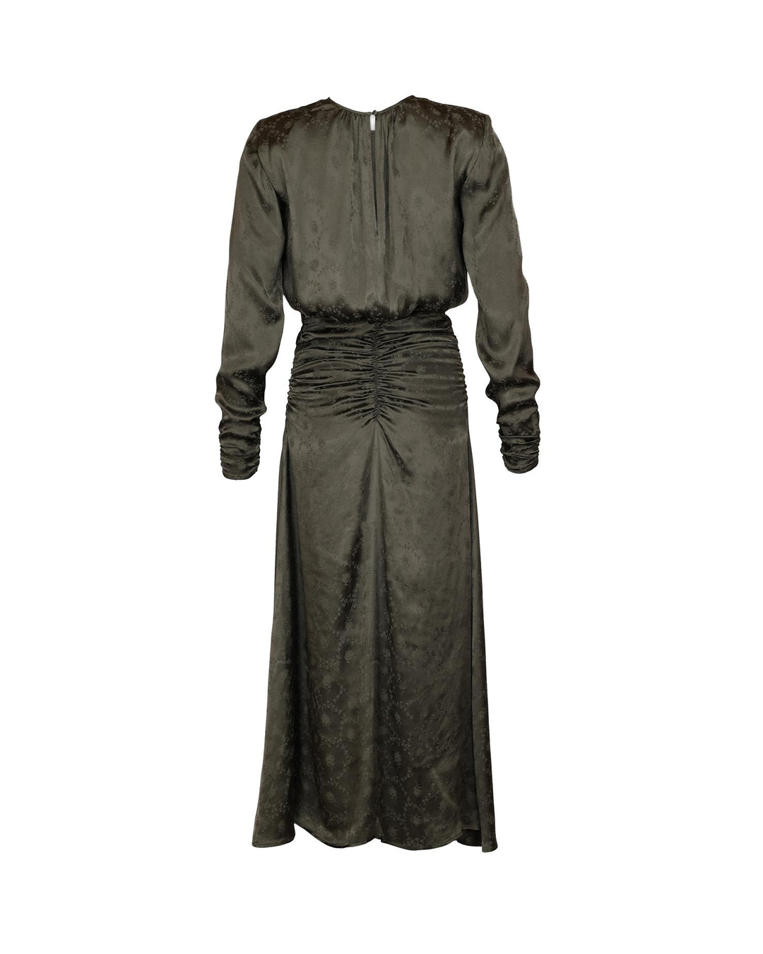 Jacquard Rouching Dress Forest