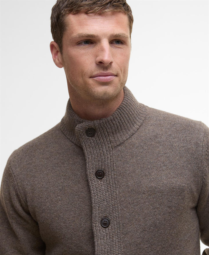 Barbour Ess Patch Zip  Dark Stone