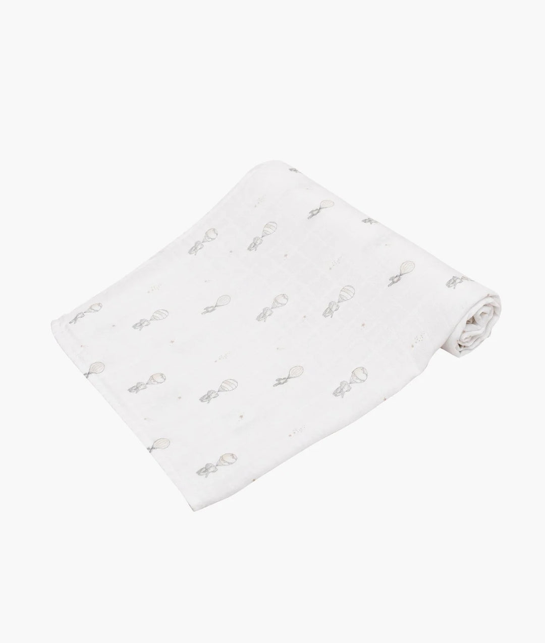 Flying Elephants Swaddle White