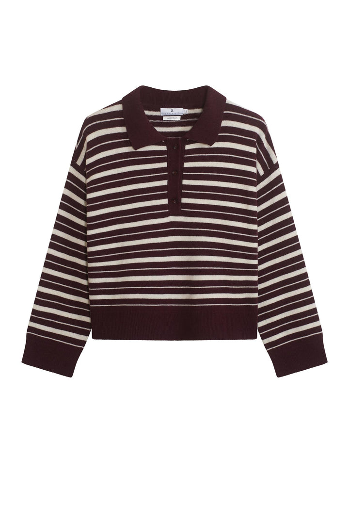 ZELY Stripe  Dk Burgundy/Offwhite