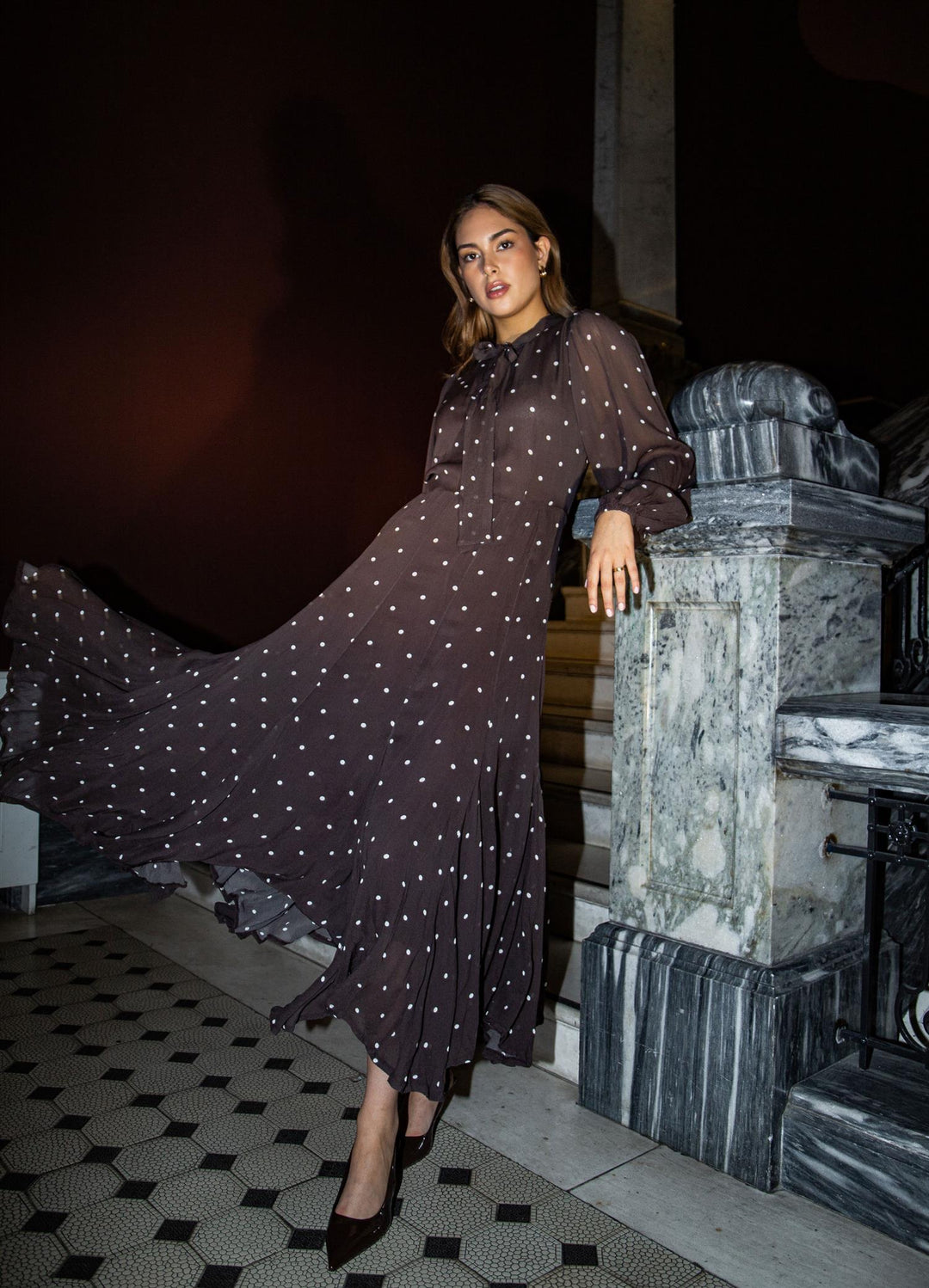Daniella Dress French Dot  French Dot