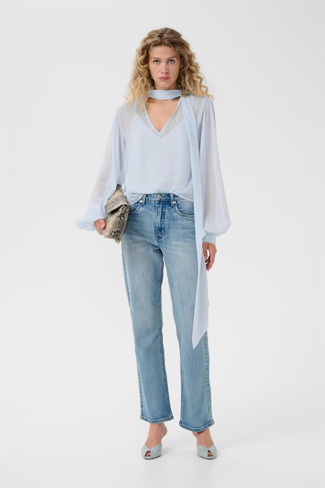 Zurina Blouse  Blue Finch