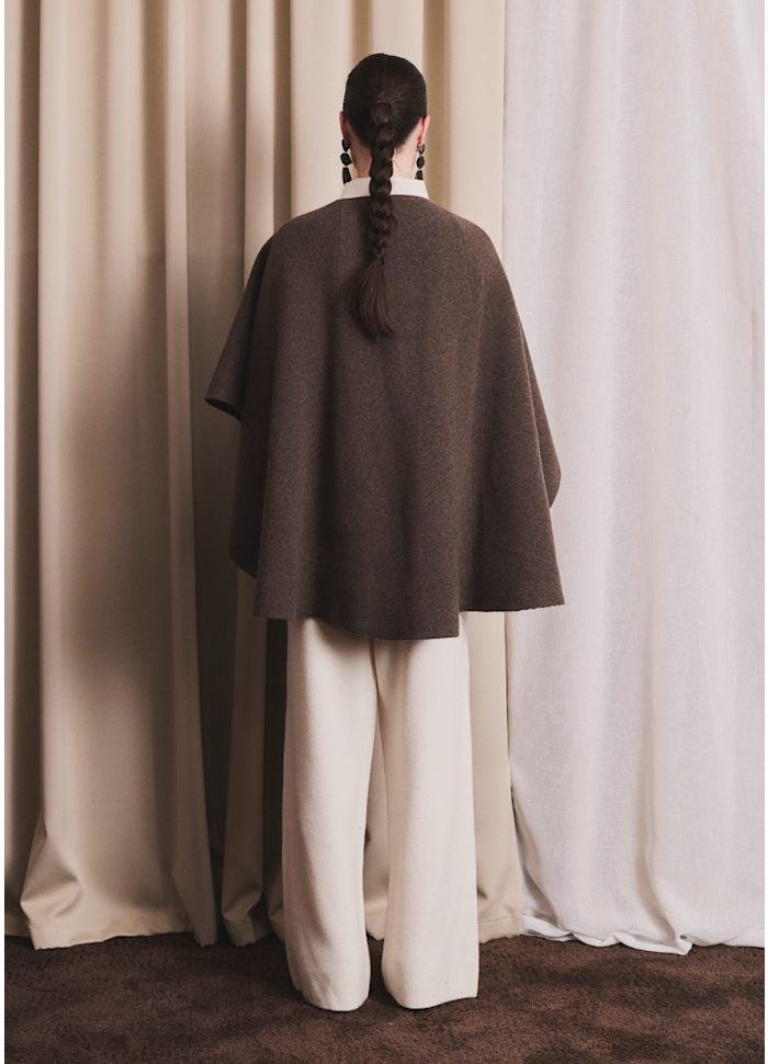 Vail Merino Shawl Brown Melange