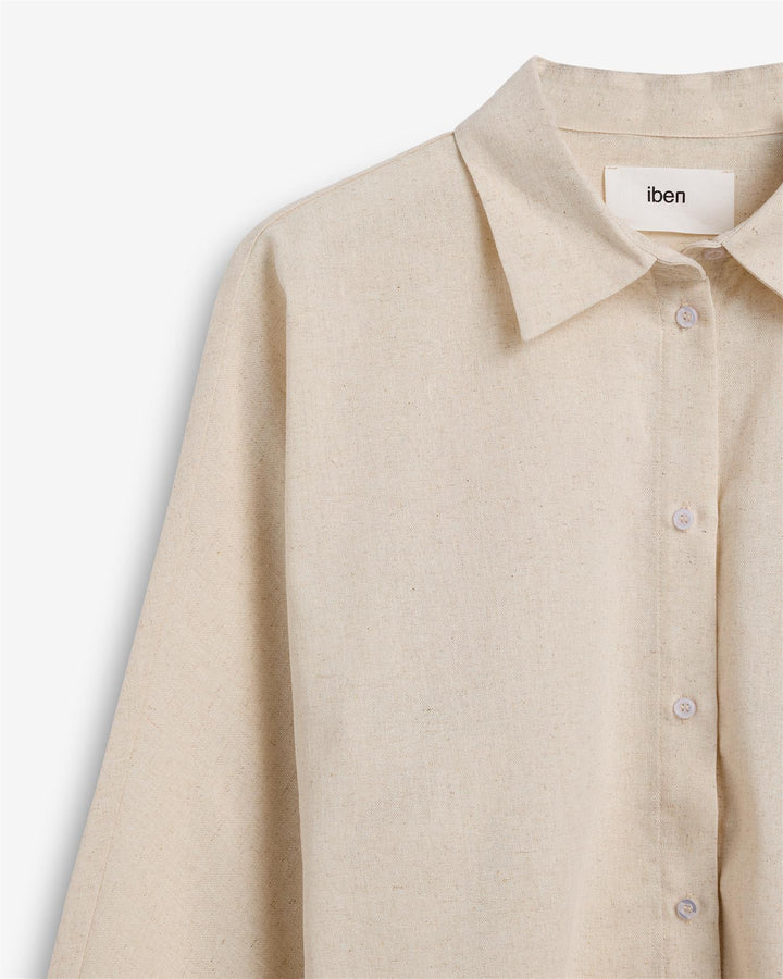 Atari Linen Shirt  Raw Beige