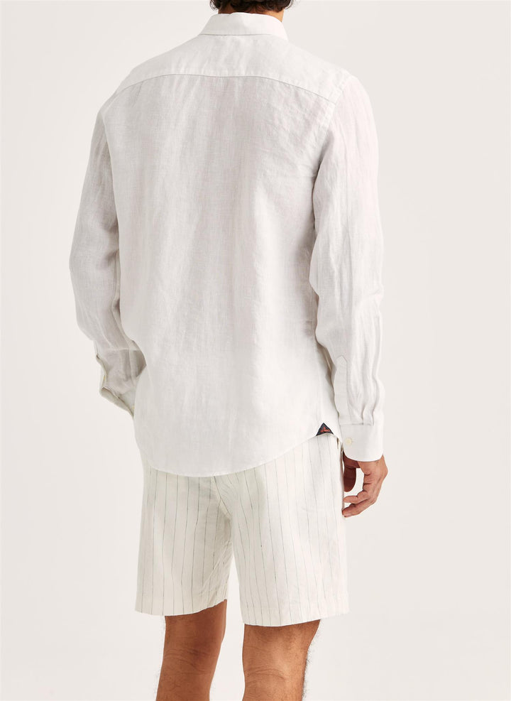 Douglas BD Linen Shirt LS  Off White