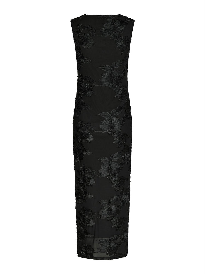 TIRANNA BIG FLOWER MESH DRESS  Black