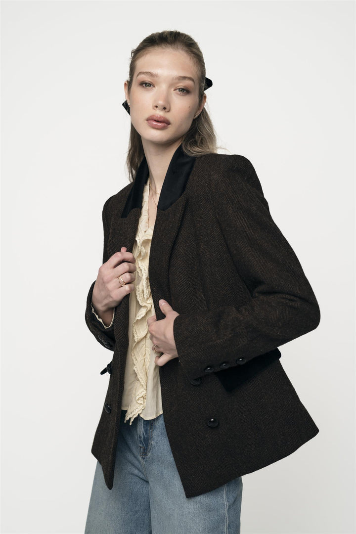 DUNE HERRINGBONE  Brown