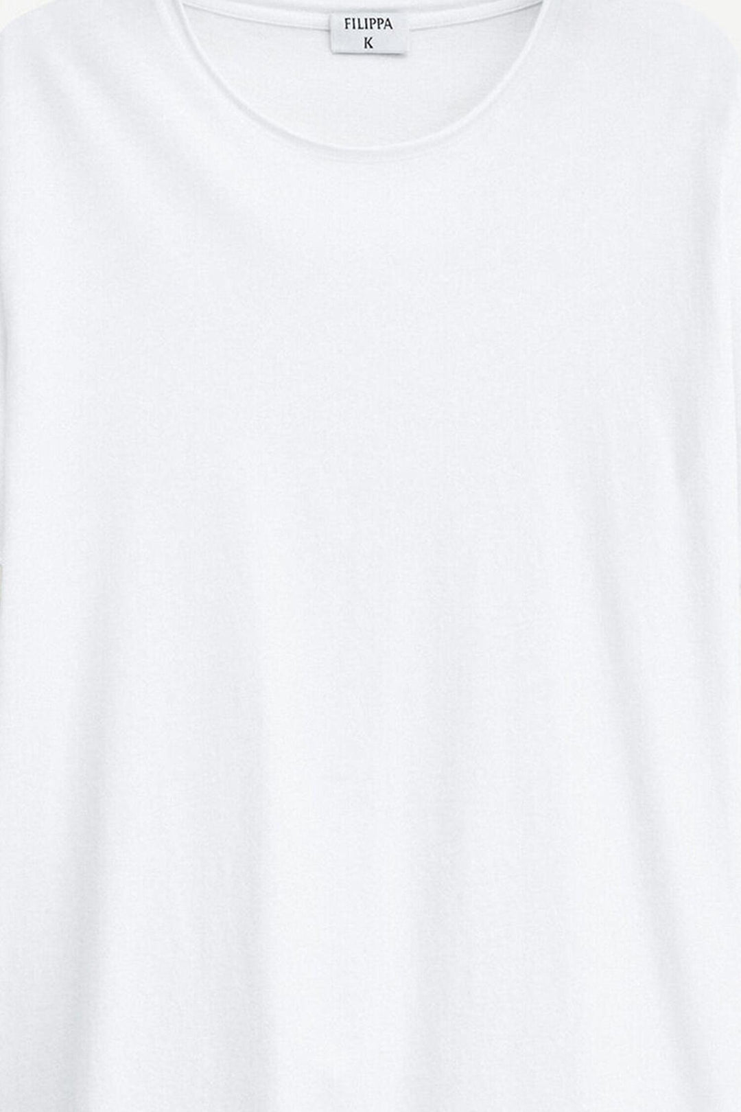 roll neck tee  White