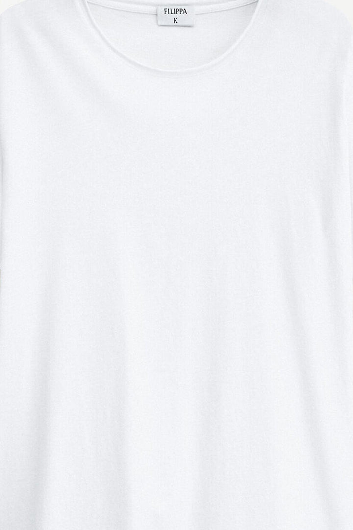 roll neck tee  White
