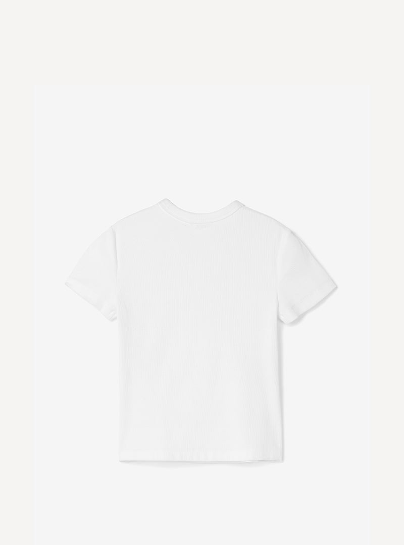 FITTED RIB TEE  Optical White