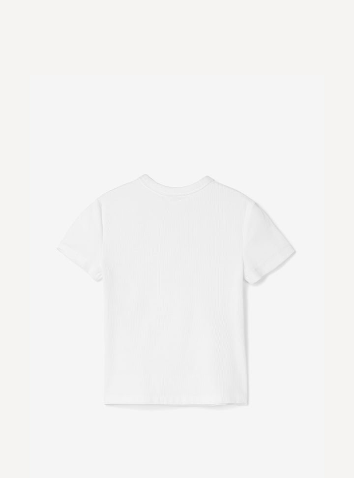 FITTED RIB TEE  Optical White