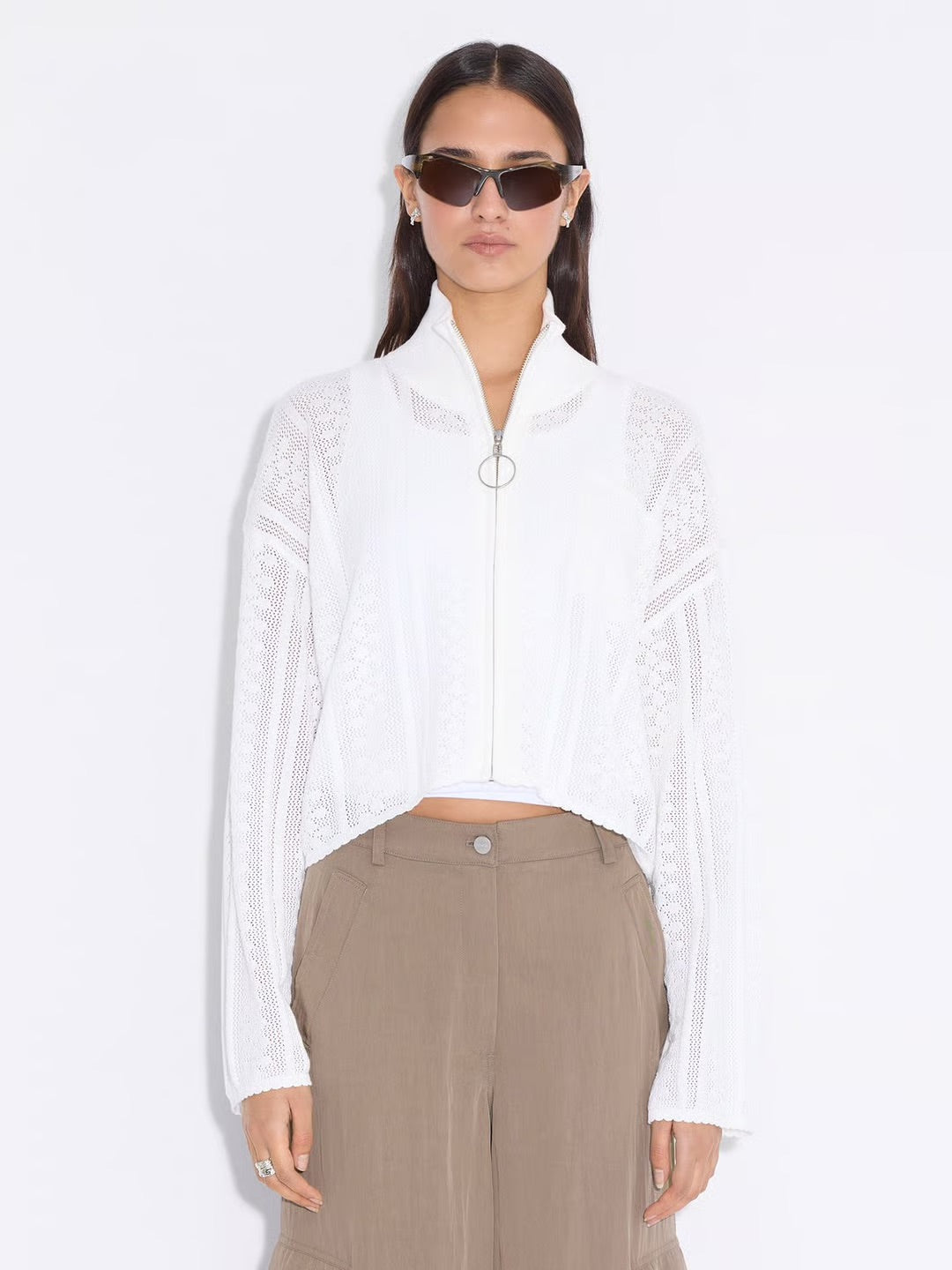 Tine Crochet Cardigan  Ecru