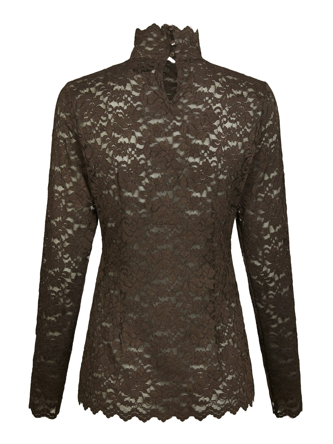 Liza Laceflower Blouse  Chocolate Brown