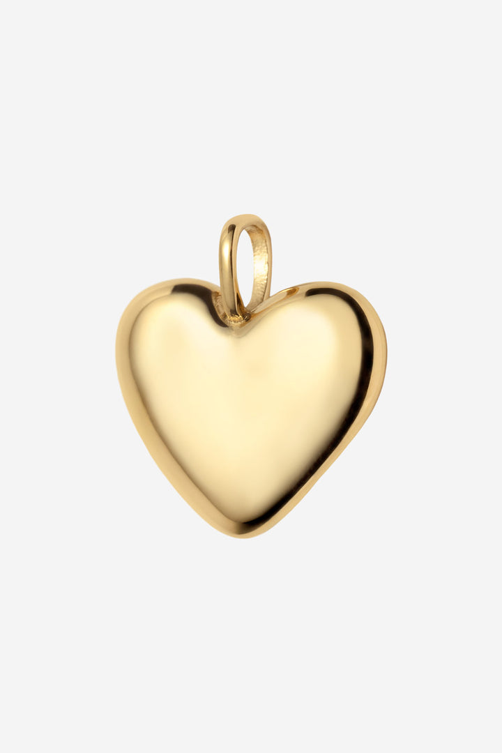 The Big Pebble Heart  Gold