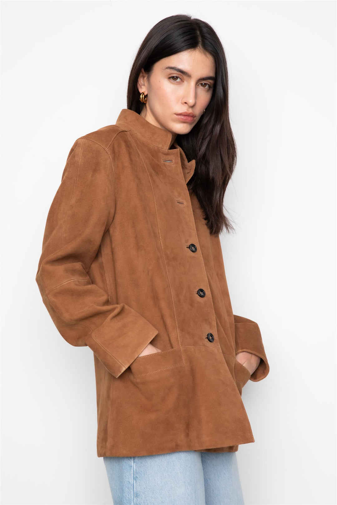 Lauren Leather Jacket  Camel Suede