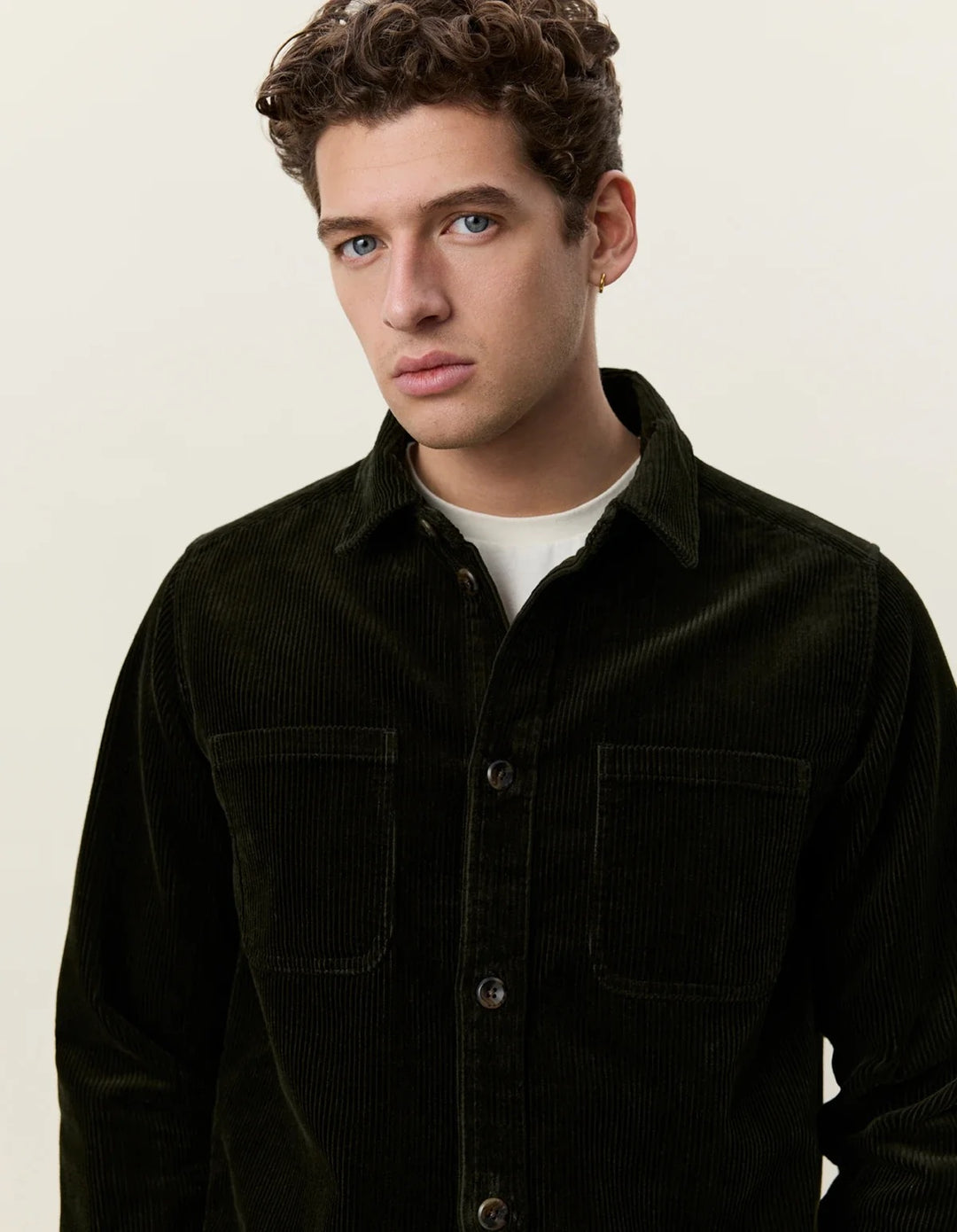 Corduroy Overshirt  Rosin Green