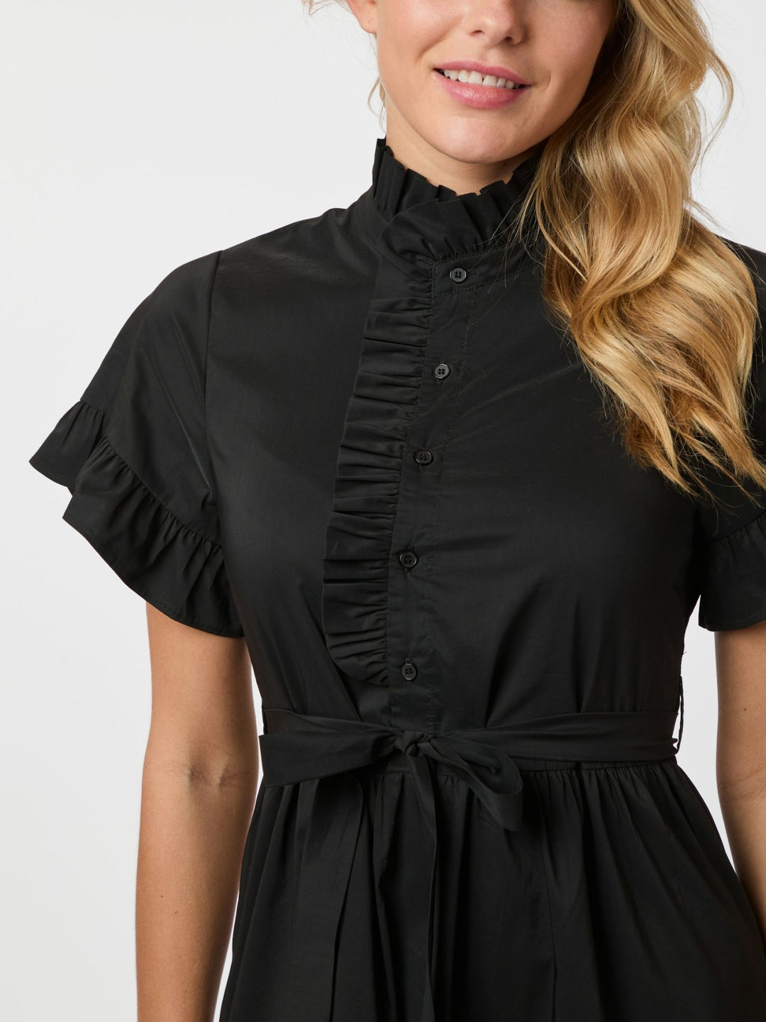 Nellie Poplin Dress  Black