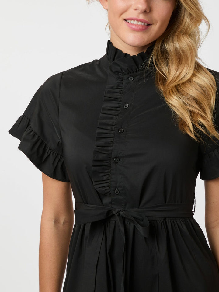 Nellie Poplin Dress  Black