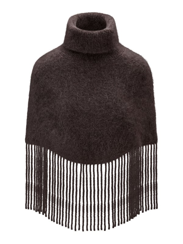 Nikola Chunky Poncho  Dark Brown