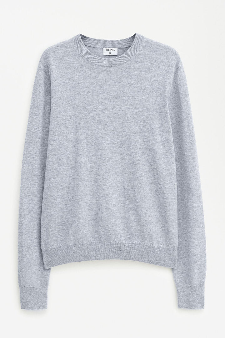 cotton merino sweater  Light Grey Melange
