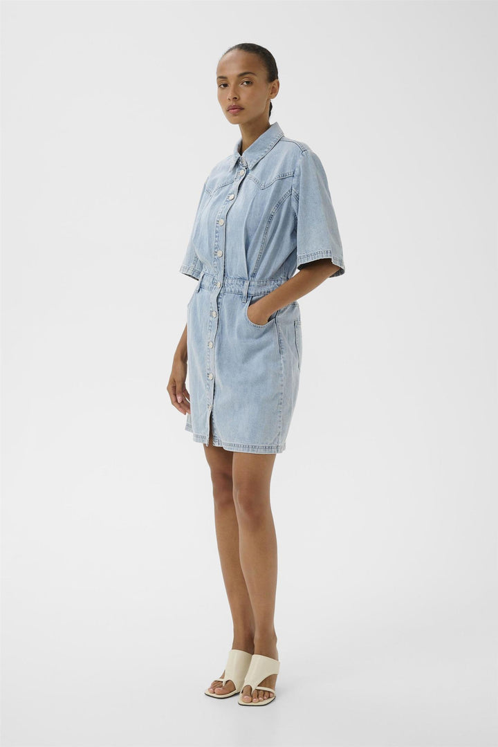 Gzmonie Dress  Light Blue Denim