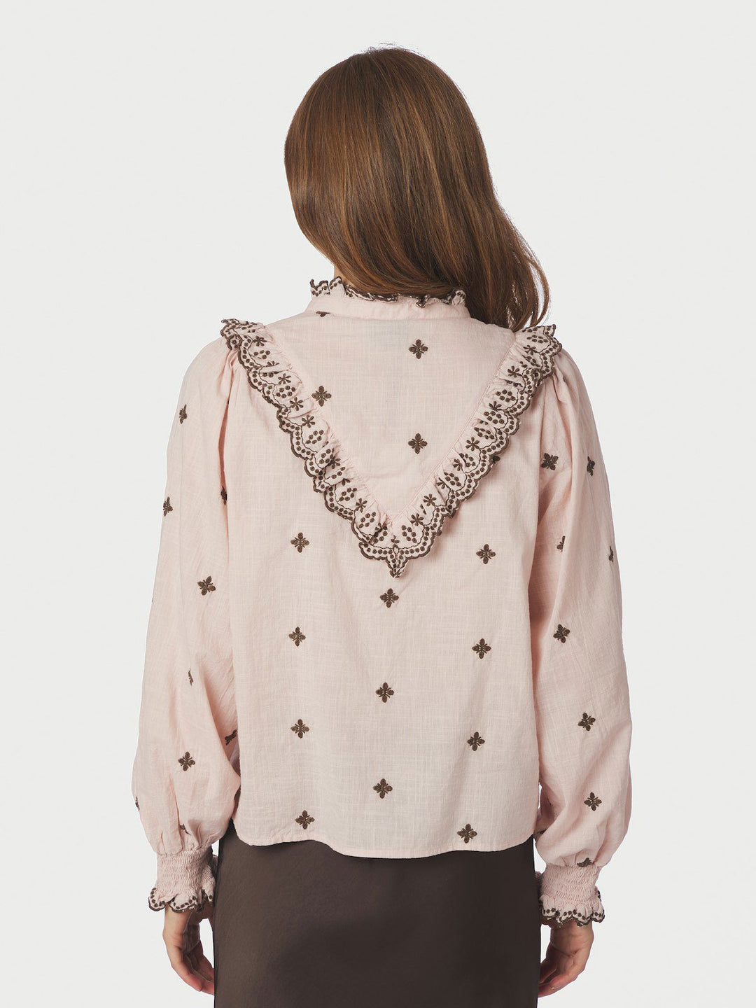Degas Blouse  Dusty Rose/Brown