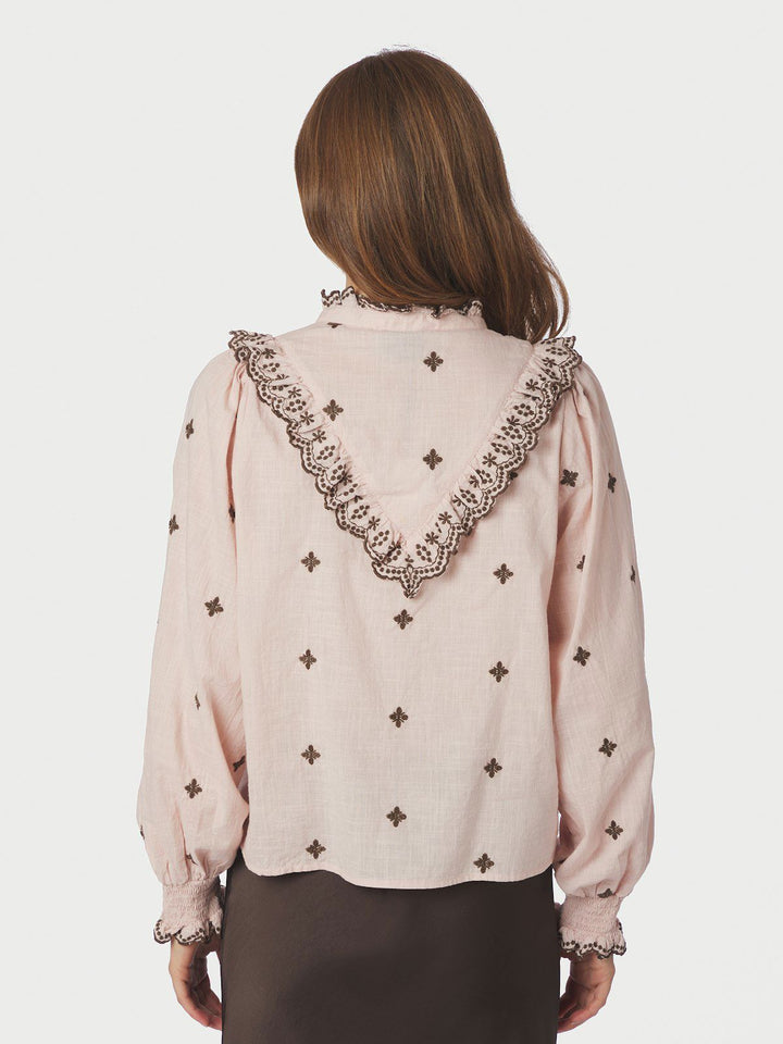 Degas Blouse  Dusty Rose/Brown