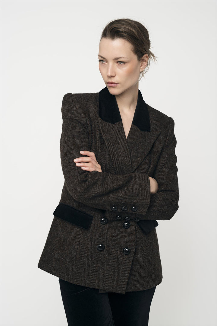 DUNE HERRINGBONE  Brown