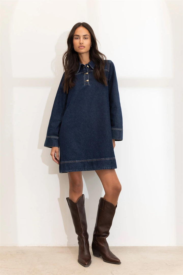 Alba Dress  Dark Blue