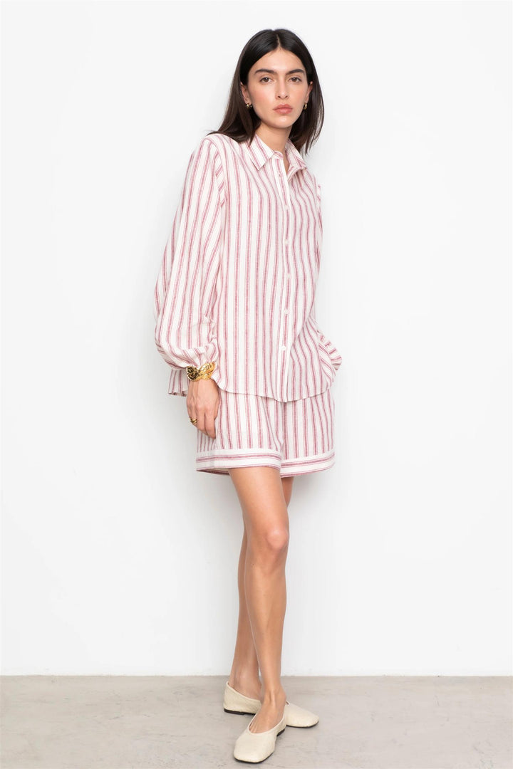 Lilia Shorts  Berry Stripe