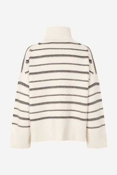 Sakeiku Stripe Turtleneck 11250  Clear Cream St.