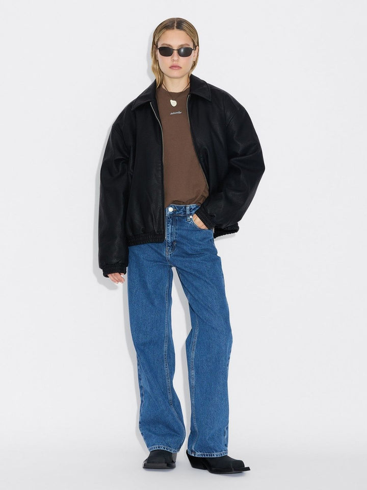 W Wide Jeans  Mid Blue