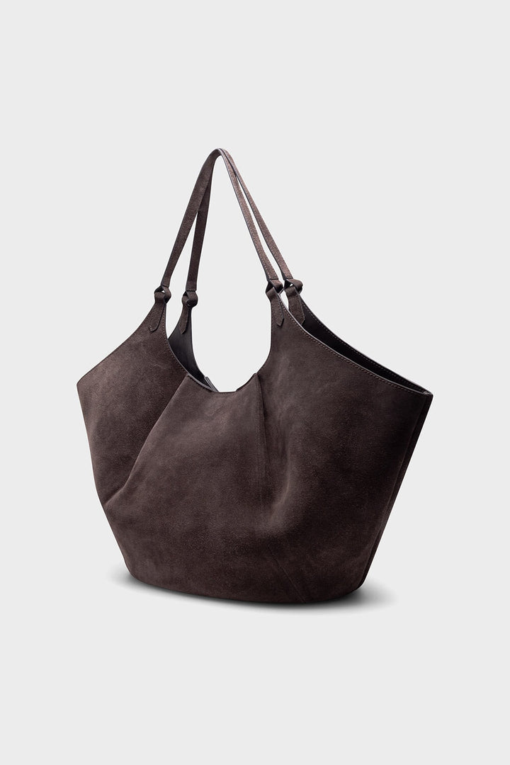 Milan Suede Tote Bag  Mocha Brown
