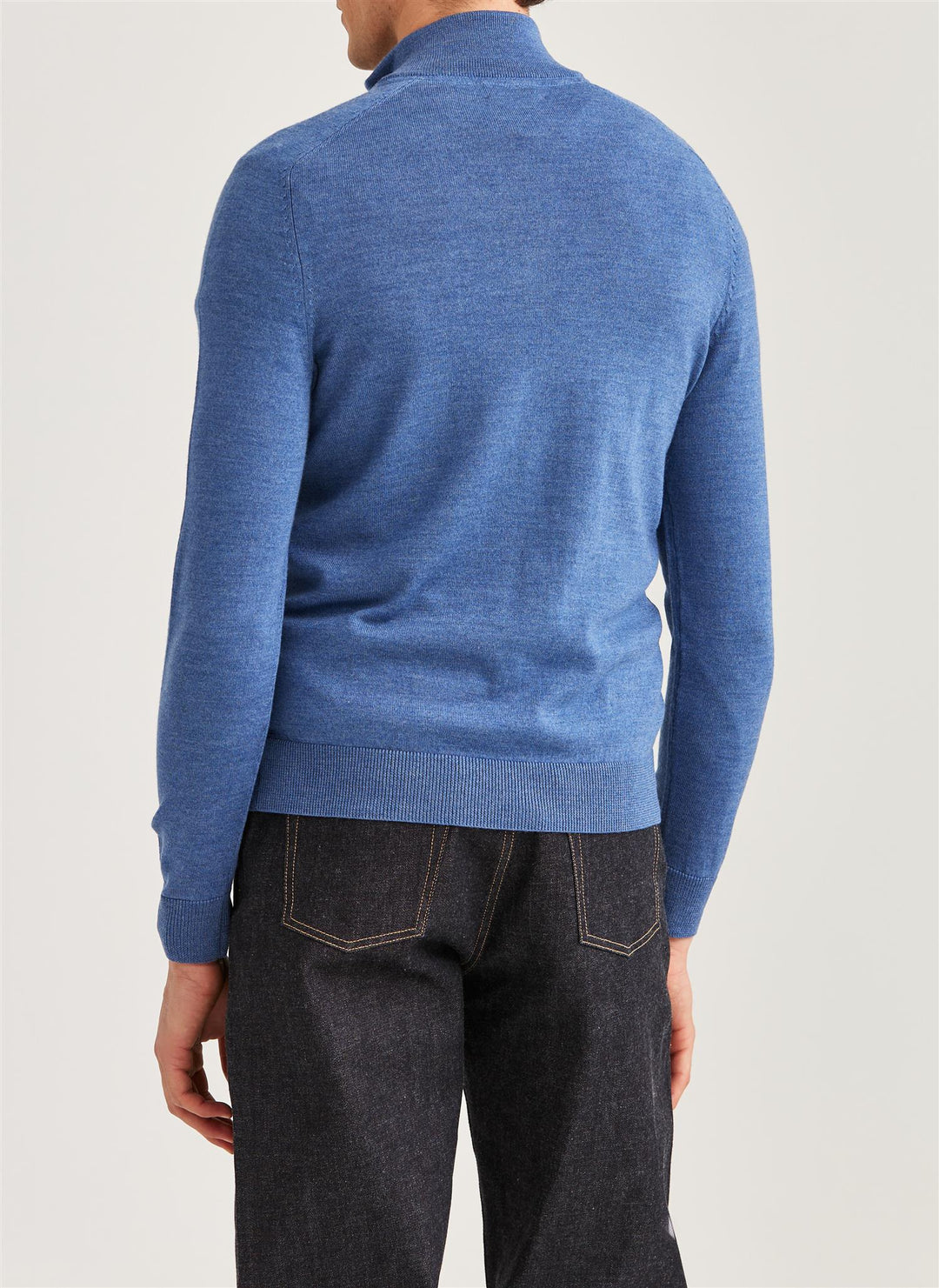 Merino John Zip  Blue