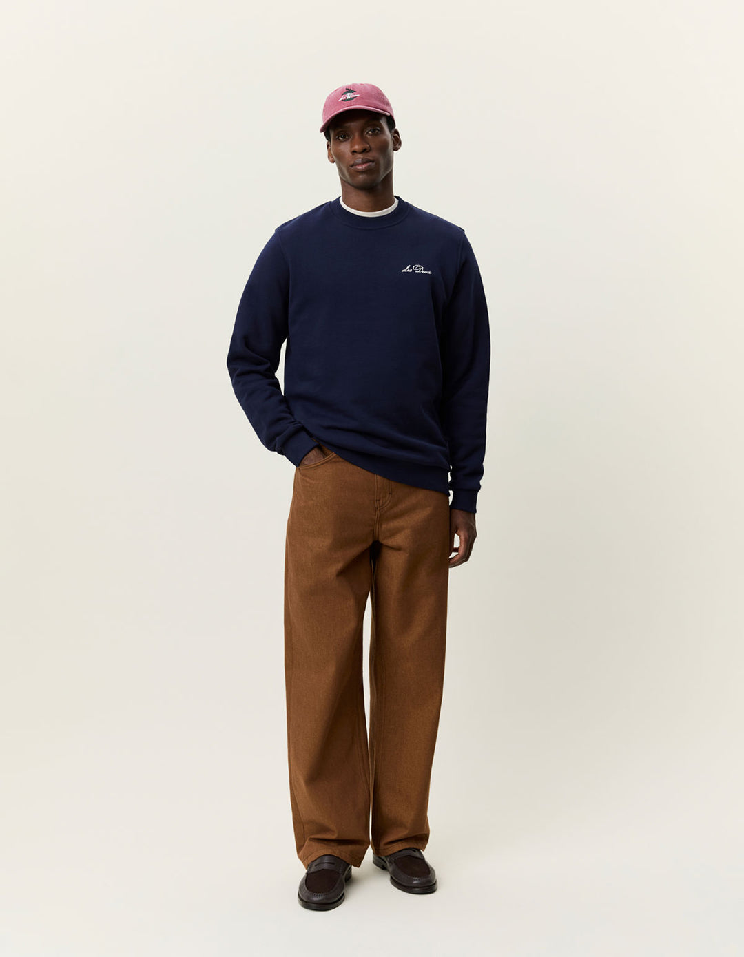 Signature Print Sweatshirt Dark Navy Blue