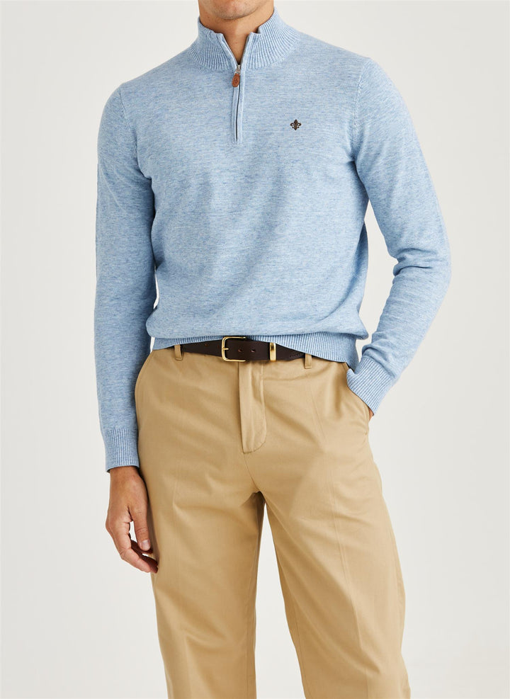 Randall Half Zip  Light Blue