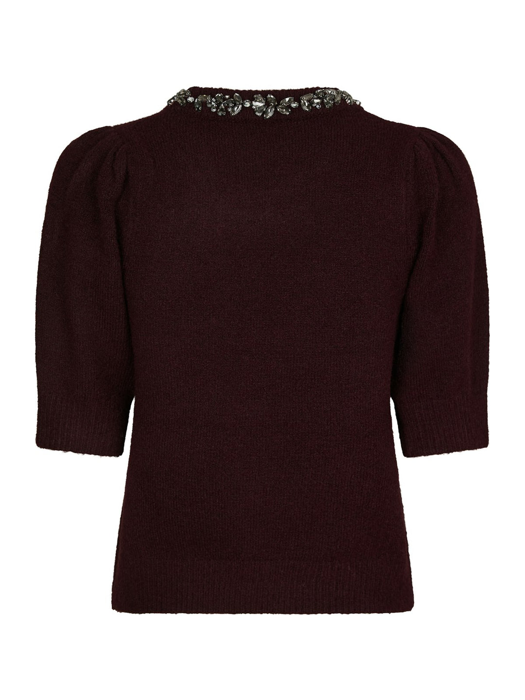 Maia Stone Knit Blouse  Wine