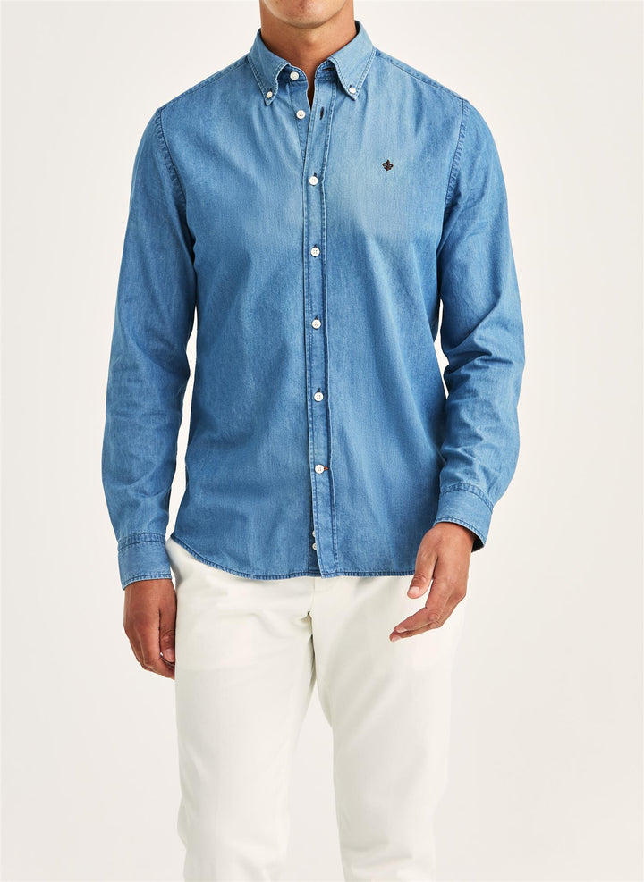 Light Denim Shirt-Slim Fit  Blue