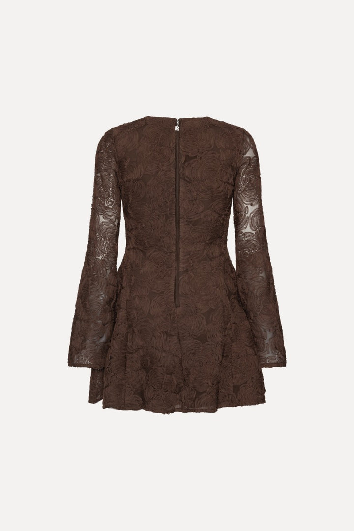 FLOWER MESH LS MINI DRESS  Molé