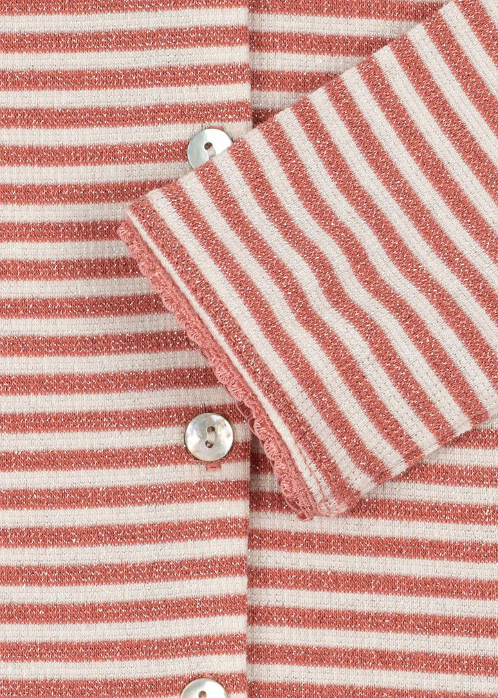 ROLI STRIPE CARDIGAN  Rose Cream Stripe