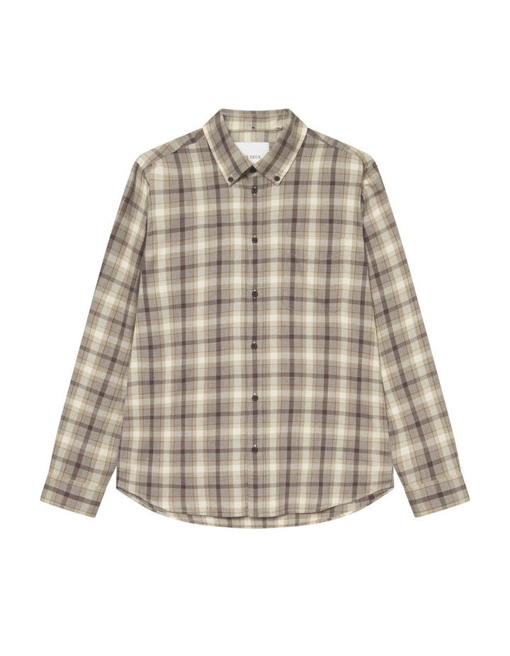 Kent Check Shirt  Ivory