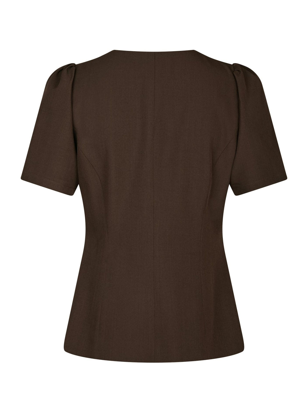 Jules Structure Blouse  Dark Brown