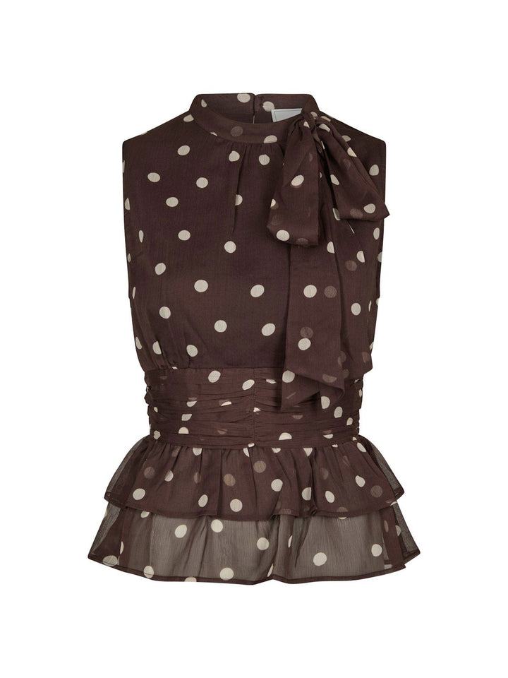 Ansol Big Dot Top  Brown