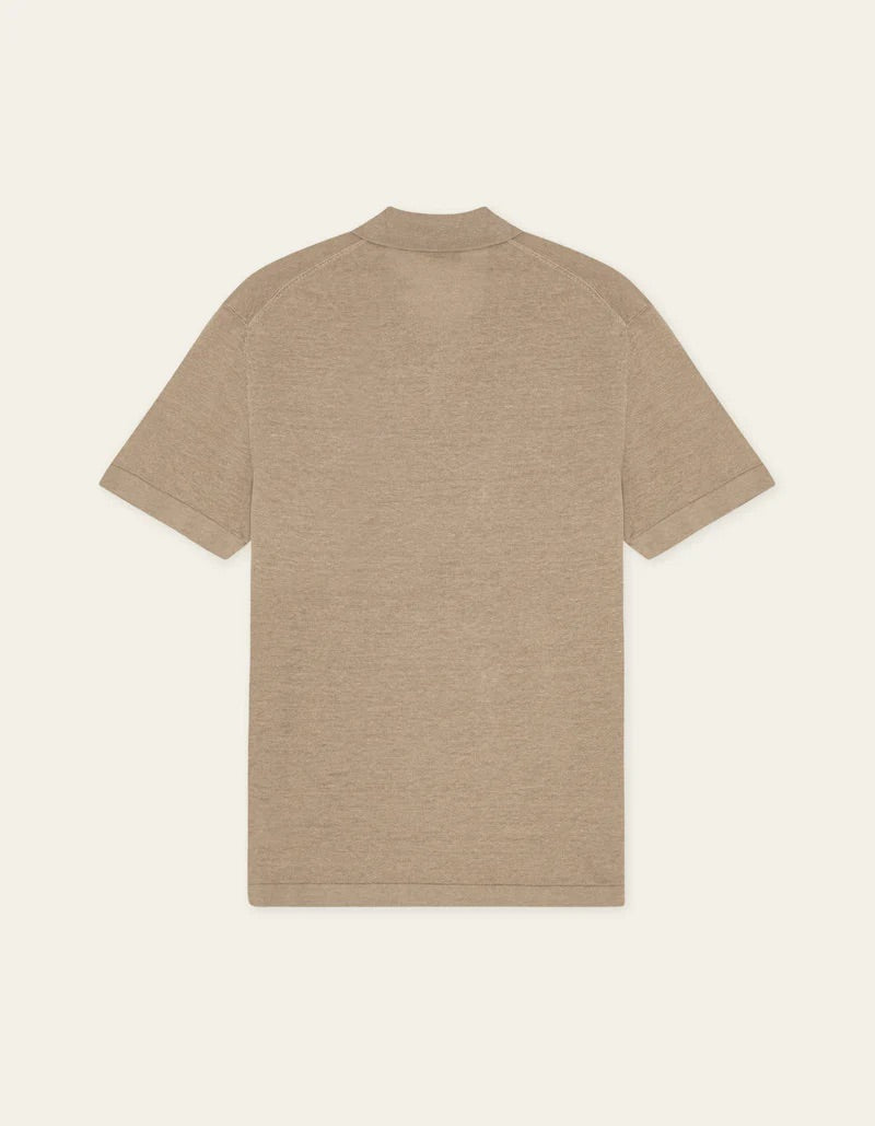 Emmanuel Knit Polo  Dark Sand