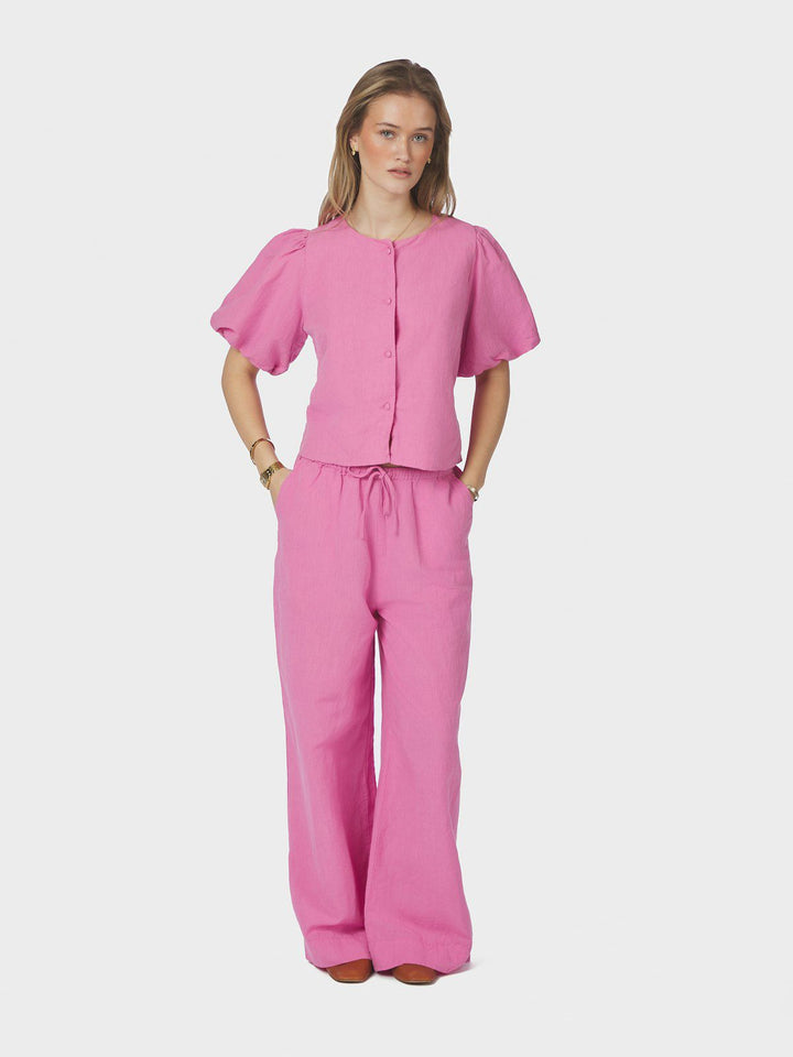 Moisa Linen Blouse  Pink